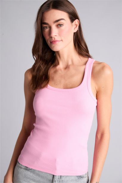 Slım Fıt Basıc Fitilli Kaşkorse Atlet