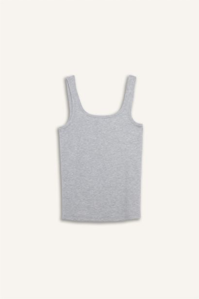 Slim Fit Basic Camisole Round Collar Tank Top