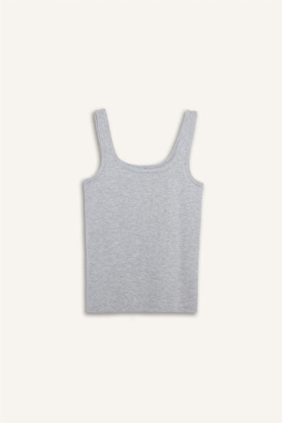 Slim Fit Basic Camisole Round Collar Tank Top