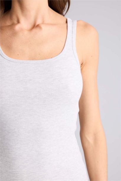 Slim Fit Basic Camisole Round Collar Tank Top