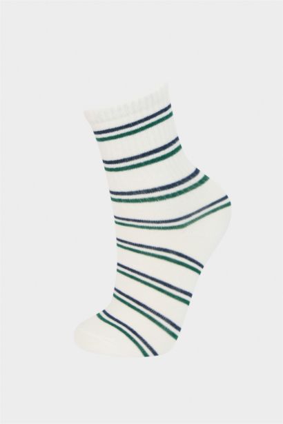 جوارب طويلة قطن بناتي - 3 قطع