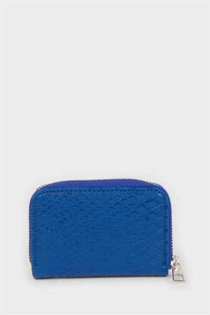 Woman Patterned Zip Coin Wallet