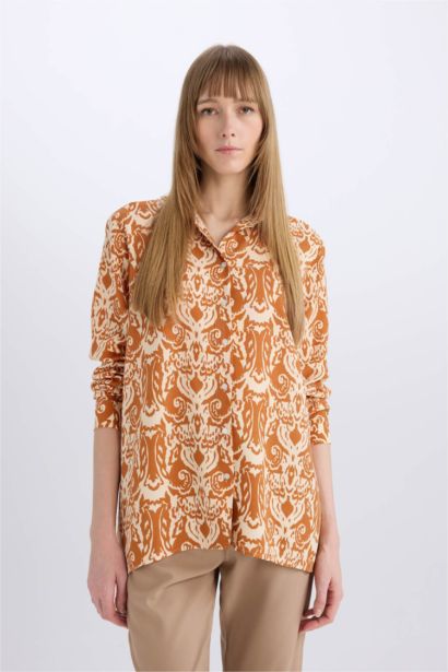 قميص طويل ردن طويل اوفر سايز