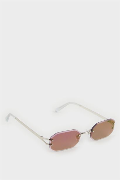 Woman Cat Eye Metal Sunglasses