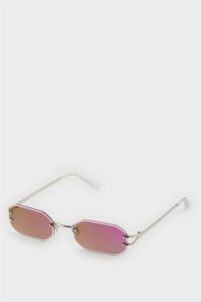 Woman Cat Eye Metal Sunglasses