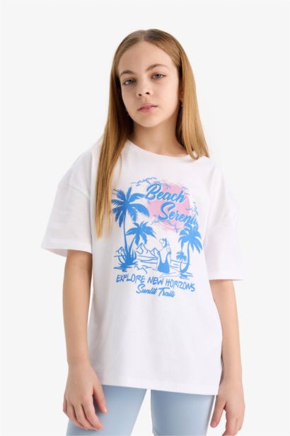 Ensemble T-shirt imprimé et Short leggings pour fille