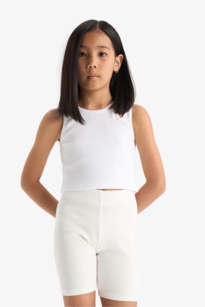 Girl Biker Corduroy Leggings