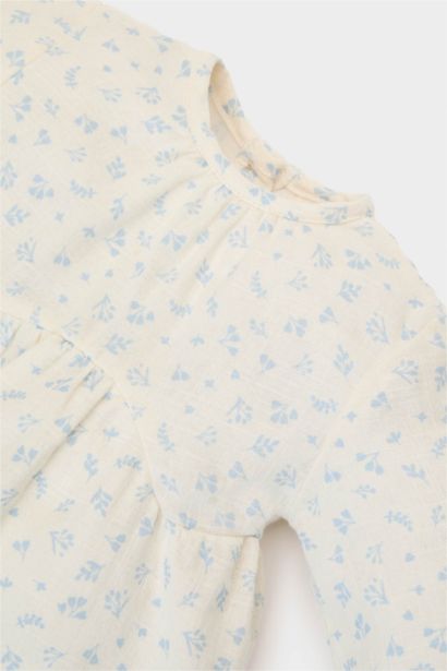 Baby Girl Floral Muslin Blouse Trousers 2 Piece Set