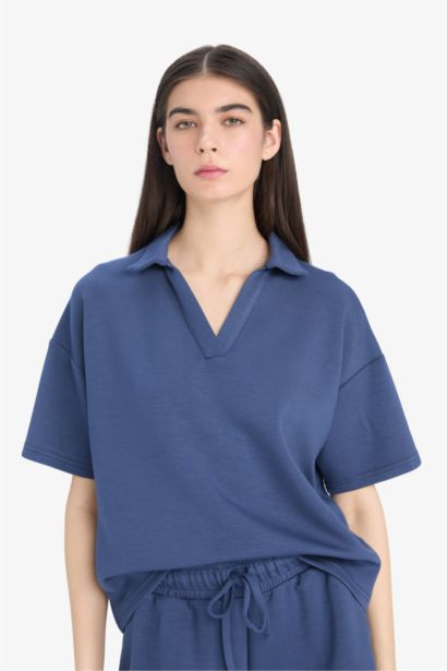 Relax Fit Scuba Diving Fabric Polo T-Shirt