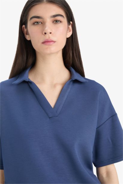 Relax Fit Scuba Diving Fabric Polo T-Shirt