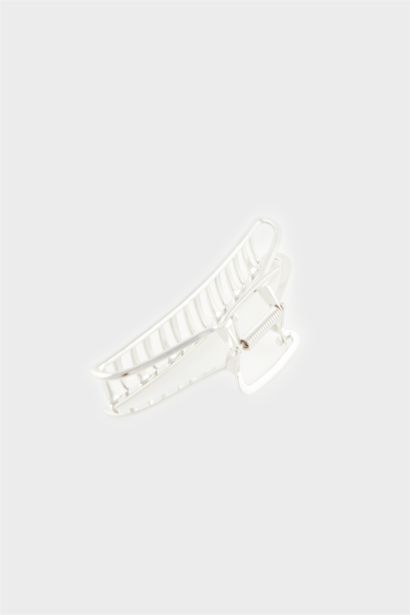 Woman Silver Latch Hair Clips