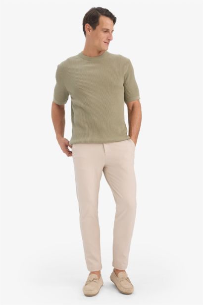 Cotton Standard Fit Crew Neck Knitwear T-Shirt