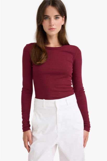 Slim Fit Ribbed Camisole Basic T-Shirt