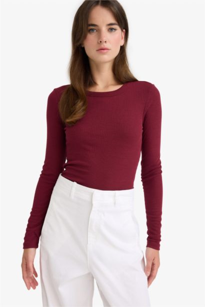 Slim Fit Ribbed Camisole Basic T-Shirt