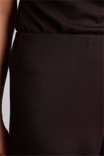 Wide Leg Pique Trousers