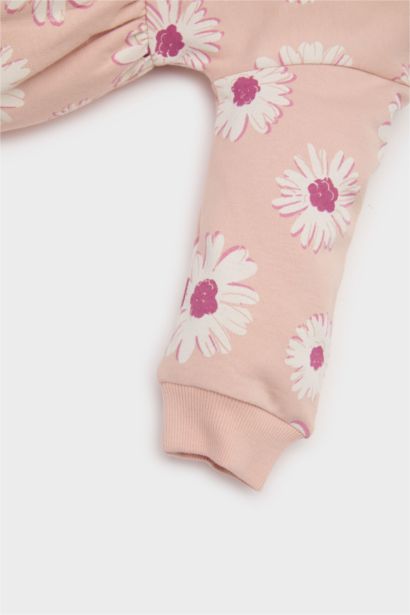 Baby Girl Floral Long Sleeve Sweatshirt Fabric Dress