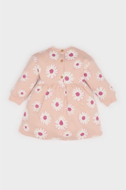 Baby Girl Floral Long Sleeve Sweatshirt Fabric Dress