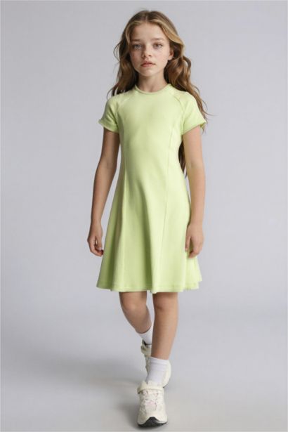 فستان بناتي مضلع بقصة A