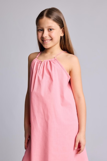 Girl A Cut Sleeveless Woven Dress