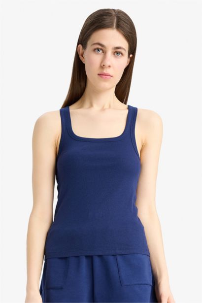 Regular Fit Basic Round Collar Tank Top