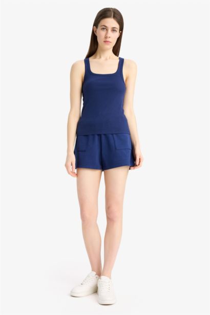 Regular Fit Basic Round Collar Tank Top