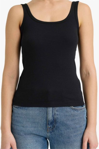 Slim Fit Basic Camisole Round Collar Tank Top