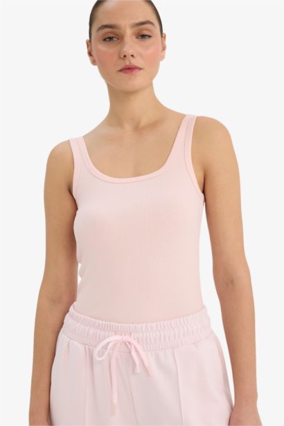 Базовая майка кашкорсе Slim Fit с круглым вырезом