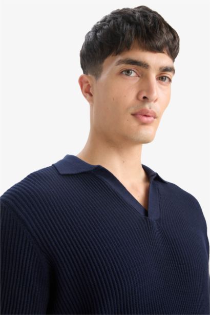 Standard Fit Polo Collar Knitwear Polo T-Shirt
