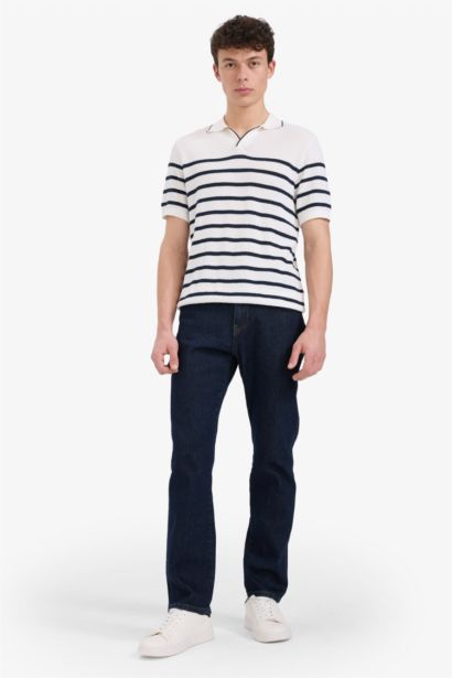 Standard Fit Polo Collar Cotton Polo T-Shirt