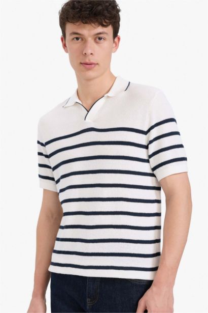 Standard Fit Polo Collar Cotton Polo T-Shirt