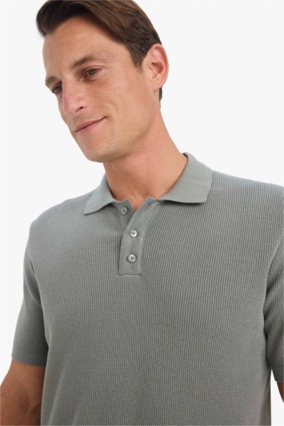 تيشيرت قطن بولو قصة عادية تريكو بياقة بولو