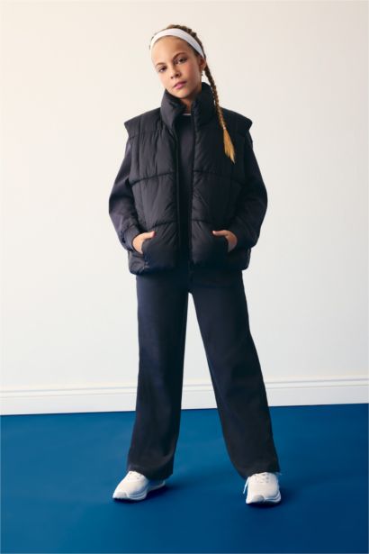 Girl Waterproof Zippered Puffer Vest