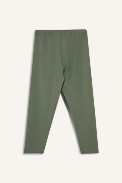 بنطرون سادة بيزك قصة مستقيمة برجل عادي بجيب وخصر عالي