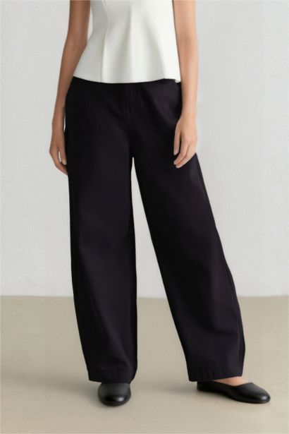 Carrot Fit Gabardin Pantolon Normal Bel