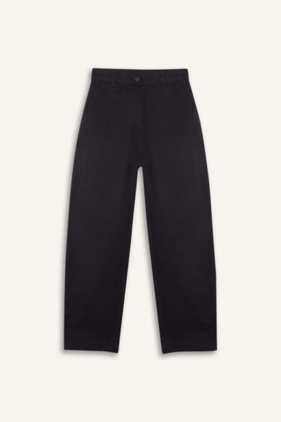 Carrot Fit Gabardine Trousers