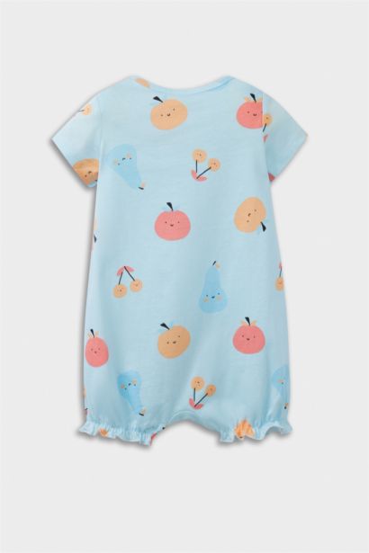 Girl Newborn Fruit Printed Cotton Jumpsuit