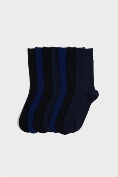 Erkek 7'li Pamuklu Uzun Çorap