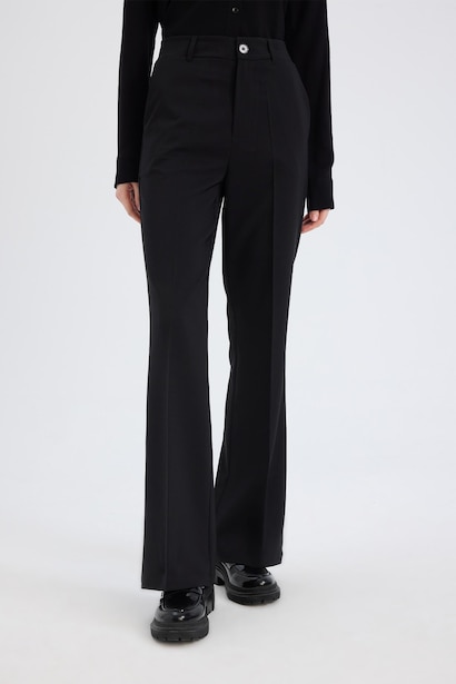 Normal Waist Flare Trousers