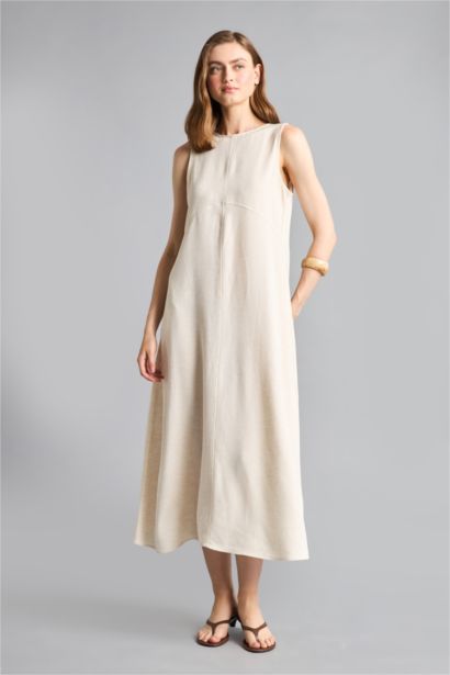 Linen Blended Maxi Dress