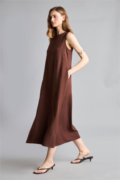 Keten Maxi Elbise