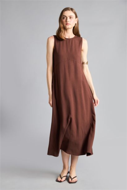 Keten Maxi Elbise