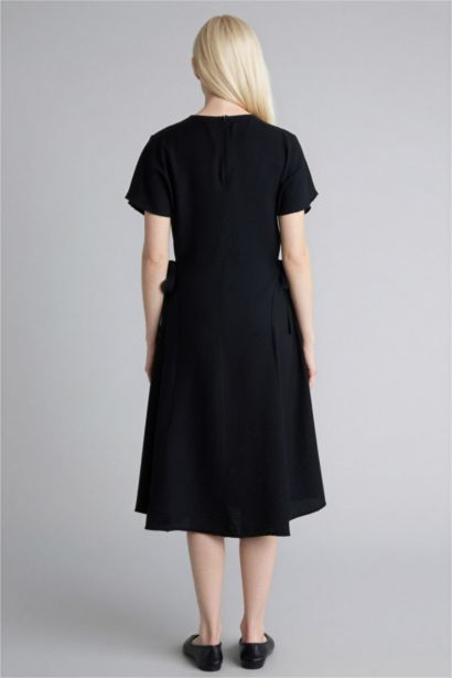 V-Neck Batwing Dress