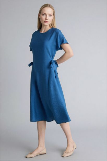 V-Neck Batwing Dress