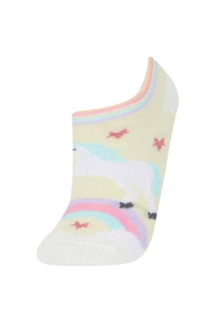 3'lü Pamuklu Patik Çorap Kız Çocuk