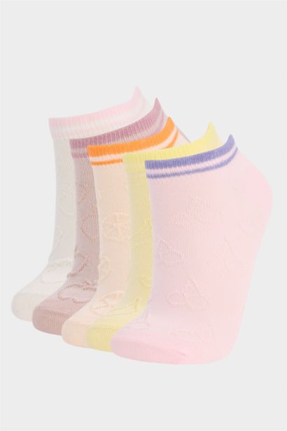 Girl 5 Piece Cotton Ankle Socks