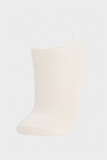 Kız Çocuk Fırfırlı 3'lü Pamuklu Patik Çorap