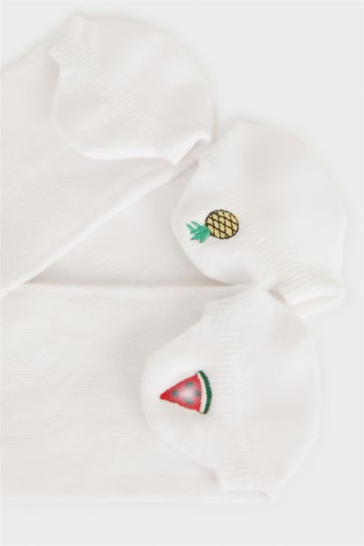 جوارب قصيرة قطن بناتي - 3 قطع