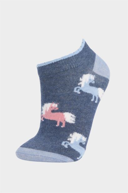 Kız Çocuk 3'lü Pamuklu Patik Çorap