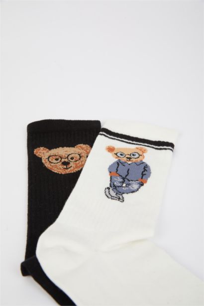 Длинные носки из хлопка для мужчин, 2 пары