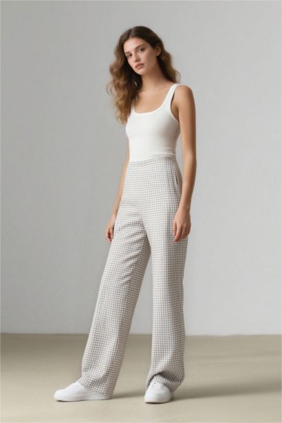 Wide Leg Normal Waist Trousers